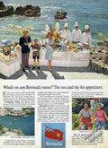 Bermuda Buffet Beach Vintage Retro Advert Ads A4 Photo Print