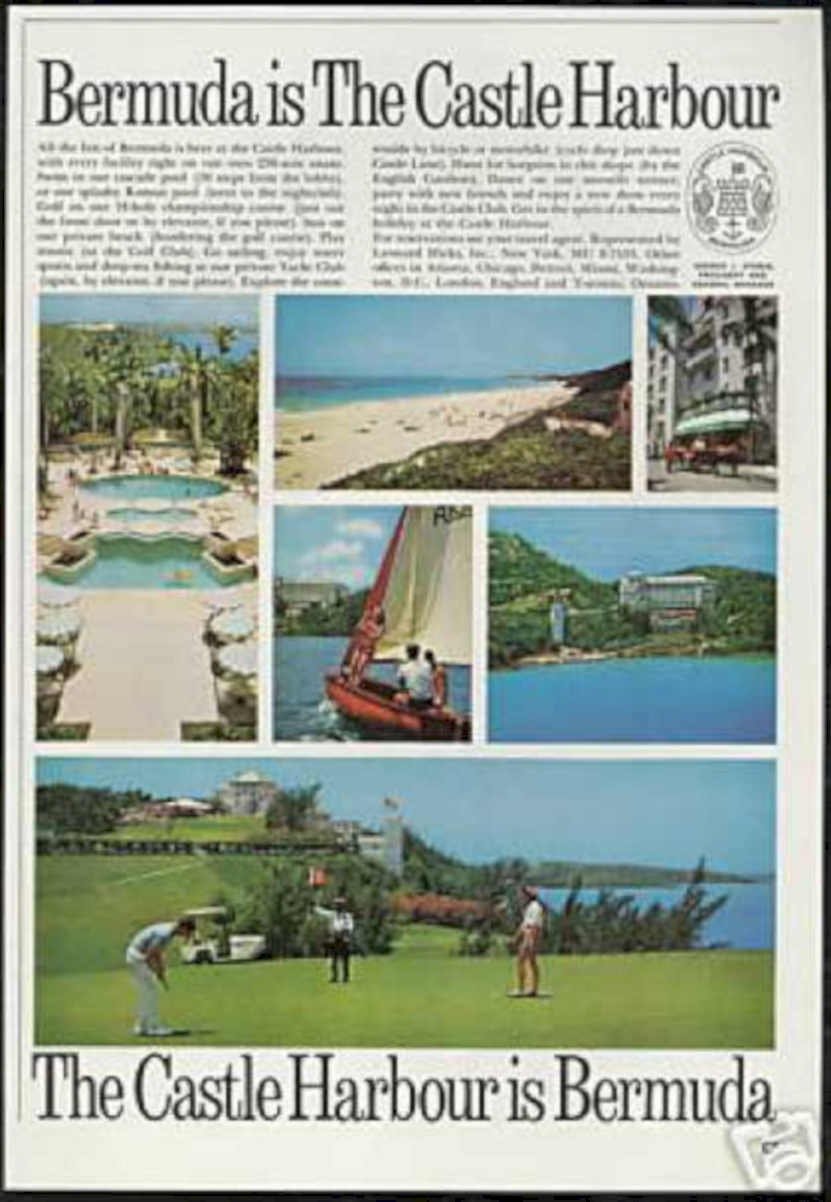 Bermuda Castle Harbour Vintage Retro Advert Ads A4 Photo Print