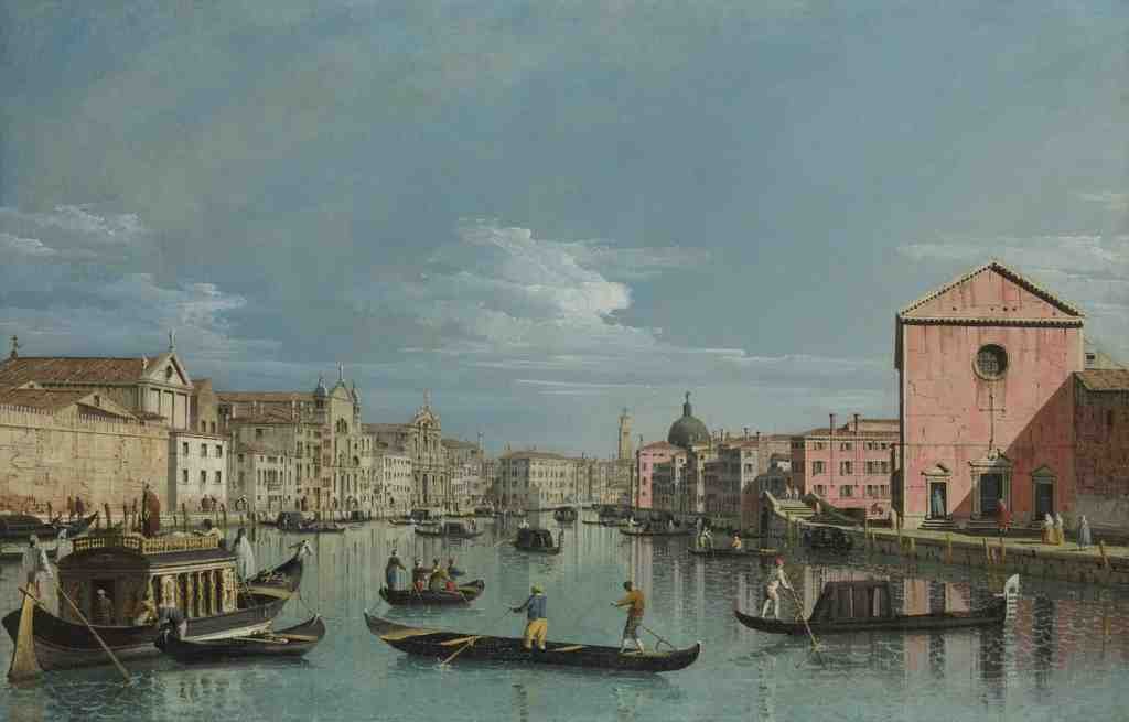 Bernardo Bellotto Venice The Grand Canal facing Santa Croce A4 Photo Print