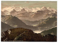 Bernese Alps from Pilatus Bernese Oberland Vintage A4 Photo Print