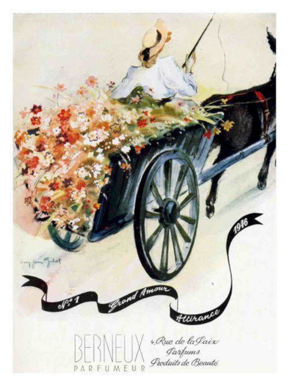 Berneux Perfume Advert Vintage Retro Advert Poster A4 Photo Print
