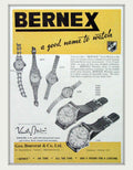 Bernex Watches 1960 Vintage Retro Advert Poster A4 Photo Print