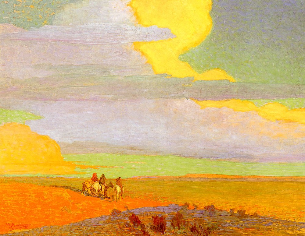 Berninghaus Oscar E Traveling North At Sunrise Art A4 Photo Print