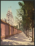 Beside the Temple Salt Lake City Vintage A4 Photo Print