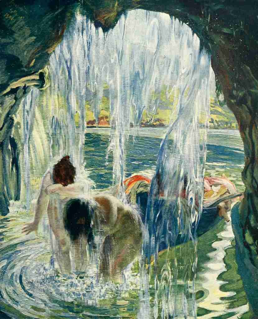 Besnard Albert 1906 La Cascade A4 Photo Print