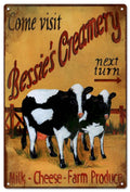 Bessie Creamery Cows Vintage Retro Advert Ads A4 Photo Print