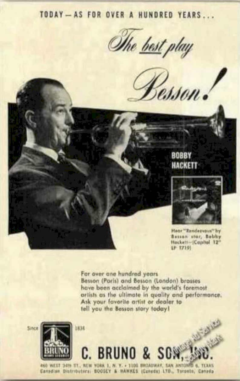 Besson Hackett Trumpet Vintage Retro Advert Ads A4 Photo Print