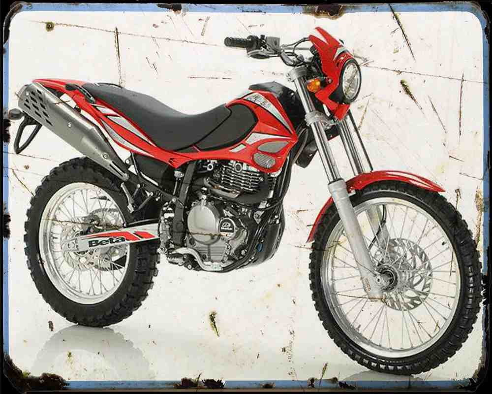 Beta Alp 4.0 .08 1 Motorbike Vintage Aged A4 Photo Print