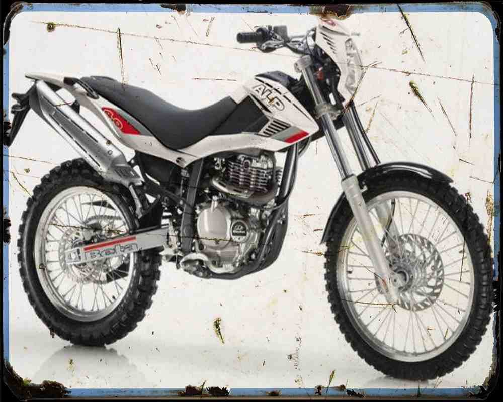 Beta Alp 4.0 .08 A4 Photo Print Motorbike Vintage Aged
