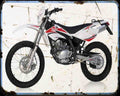 Beta Re125 4T 08 Motorbike Vintage Aged A4 Photo Print
