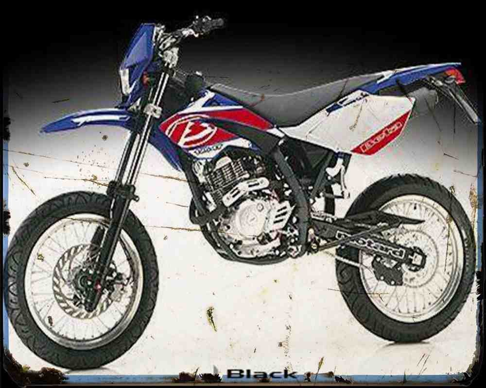 Beta Rr 125 Motard 07 A4 Photo Print Motorbike Vintage Aged