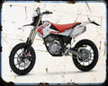 Beta Rr 125 Motard Motorbike Vintage Aged A4 Photo Print