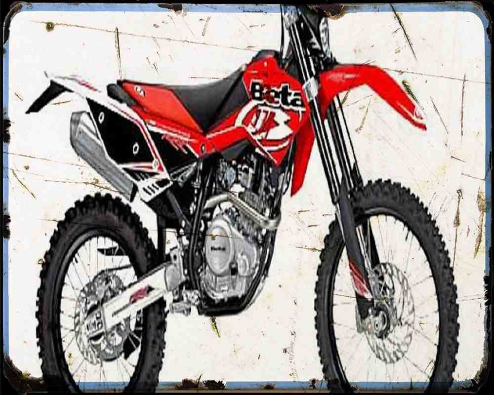 Beta Rr125 Motard 07 01 A4 Photo Print Motorbike Vintage Aged