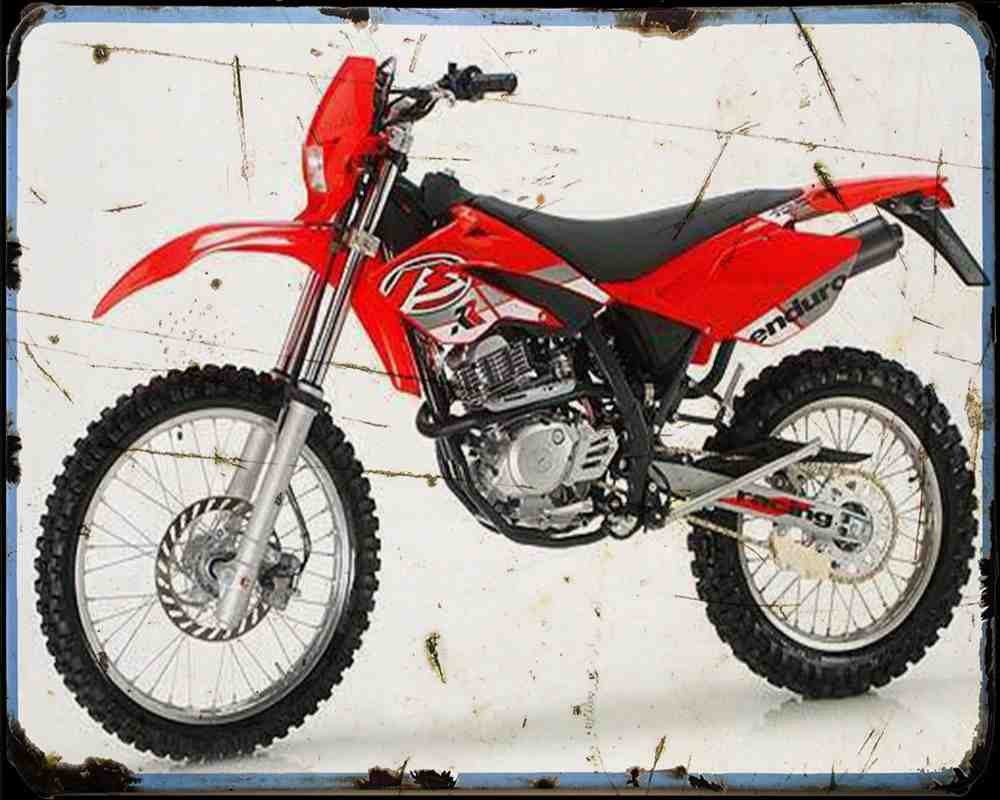 Beta Rr125 Motorbike Vintage Aged A4 Photo Print