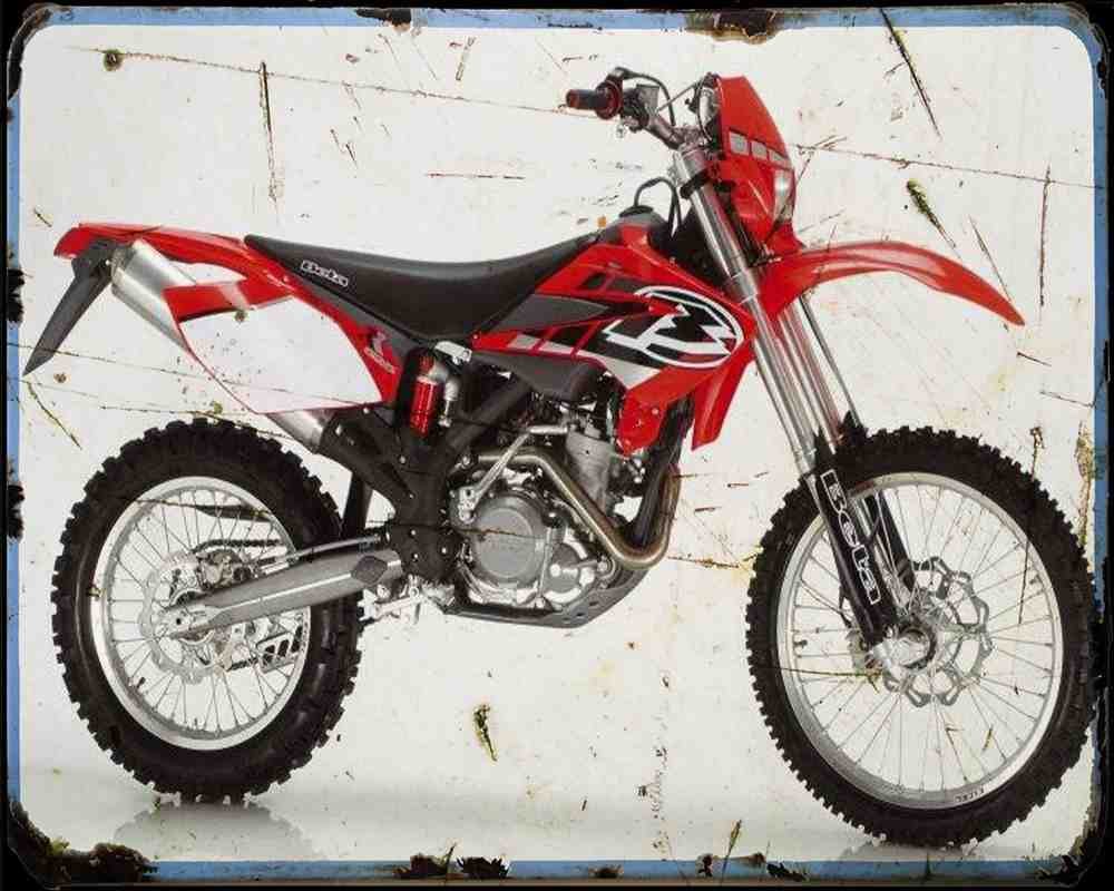 Beta Rr250 05 01 A4 Photo Print Motorbike Vintage Aged