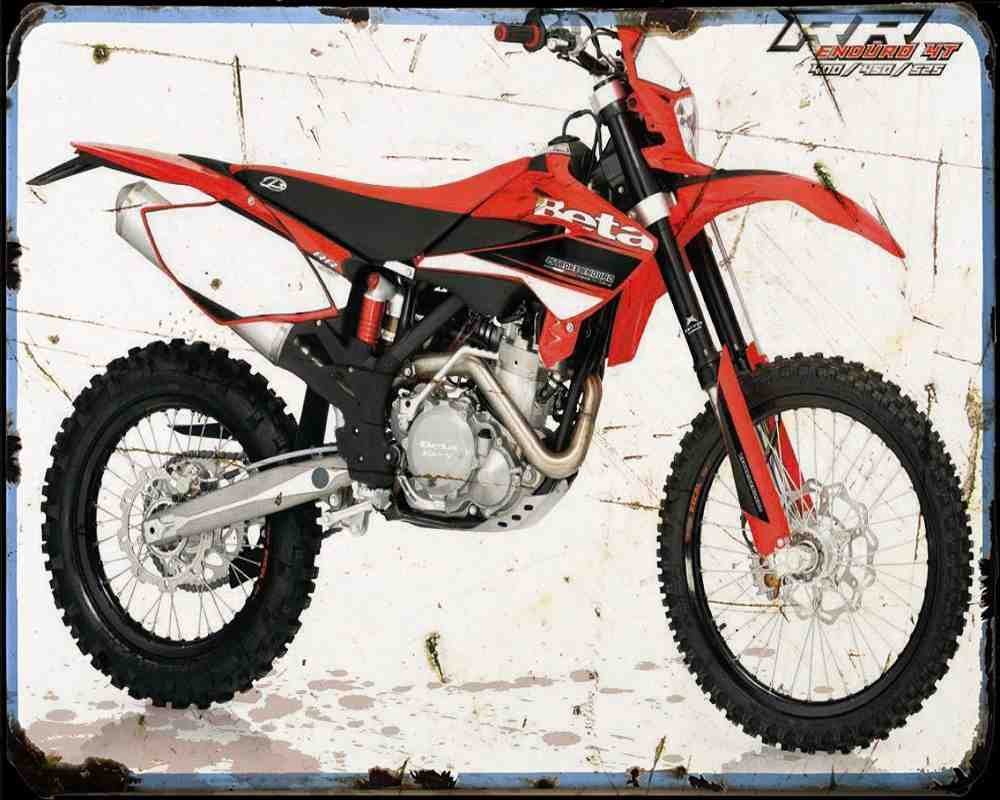 Beta Rr450 Enduro 08 01 A4 Photo Print Motorbike Vintage Aged