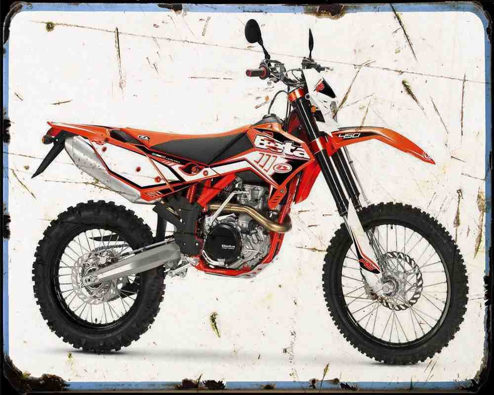 Beta Rs 450 13 Motorbike Vintage Aged A4 Photo Print