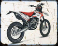 Beta Rs520 12 02 Motorbike Vintage Aged A4 Photo Print