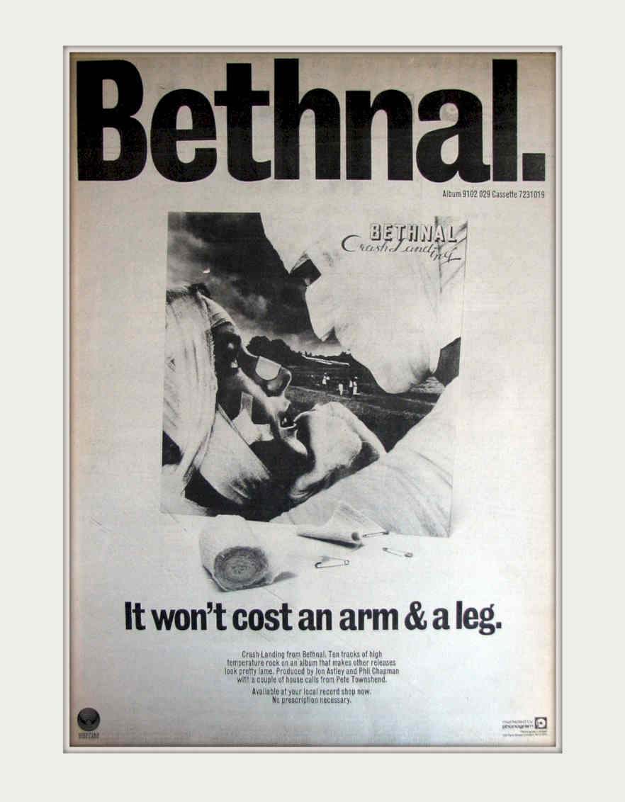 Bethnal Crashed Landing Vintage Retro Advert Poster A4 Photo Print