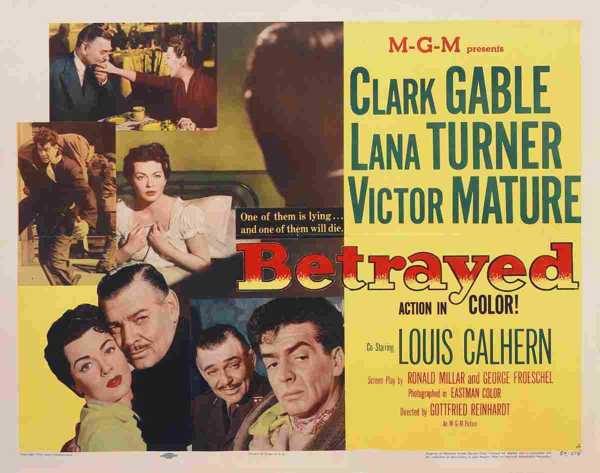 Betrayed 1954 02  film star poster A4 Photo Print