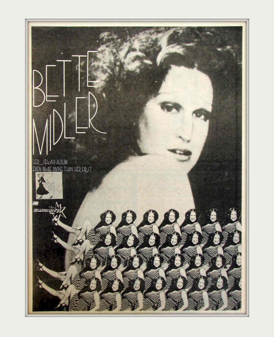 Bette Midler Second Vintage Retro Advert Poster A4 Photo Print