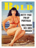 Bettie Page Bold Magazine Cover 1956 Vintage Retro Advert Poster A4 Photo Print