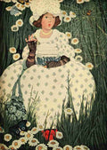 Betts Ethel Franklin Complete Mother Goose 1909 Little Miss Muffet A4 Photo Print