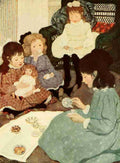 Betts Ethel Franklin Little Princess 1905 Dolls tea party A4 Photo Print