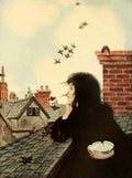 Betts Ethel Franklin Little Princess 1905 Feeding the birds A4 Photo Print
