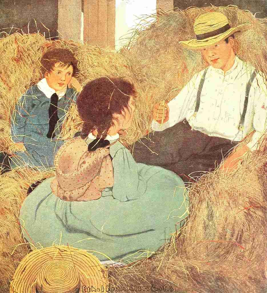 Betts Ethel Franklin Raggedy Man 1907 In the hay A4 Photo Print