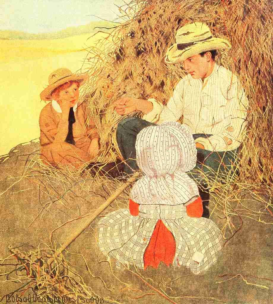 Betts Ethel Franklin Raggedy Man 1907 Stories in the hay A4 Photo Print