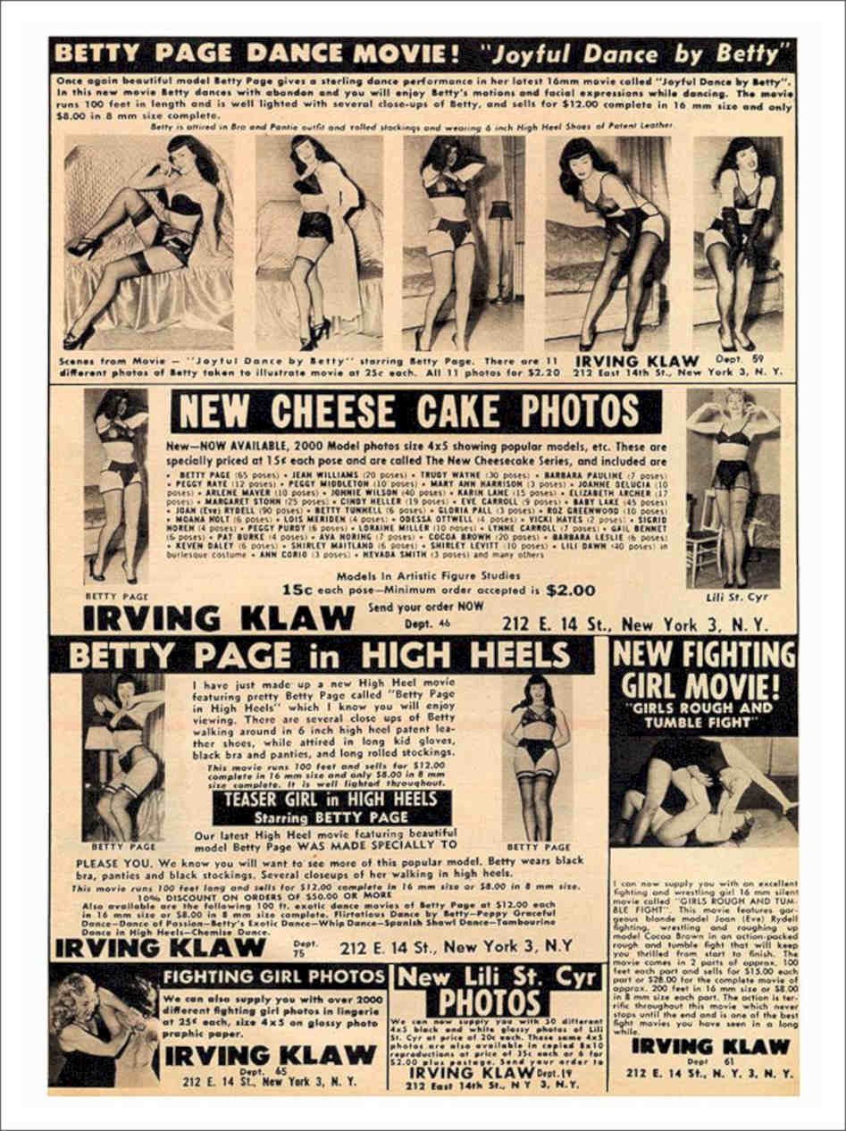 Betty Page Movie Magazine Advert 1950s Vintage Retro Advert Poster A4 Photo Pri