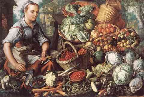 Beuckelaer Joachim Market Woman With Fruit Vegetables And Poultry A4 Photo Print