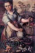 Beuckelaer Joachim Vegetable Seller A4 Photo Print