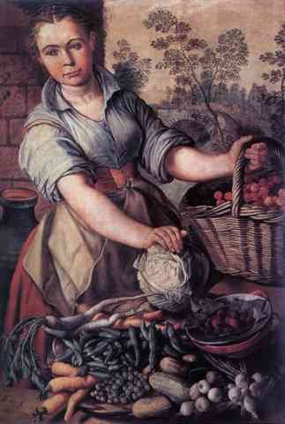 Beuckelaer Joachim Vegetable Seller A4 Photo Print