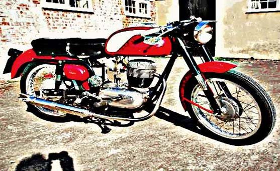 Bianchi 1956 motorbike A4 Photo Print