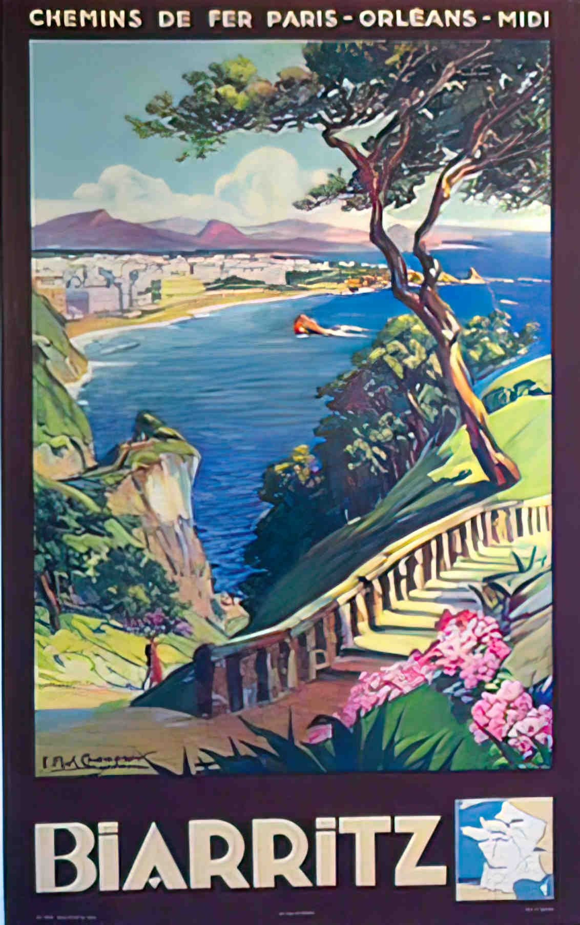 Biarritz Advert A4 Photo Print