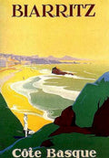 Biarritz Cote Basque Vintage Retro Advert Ads A4 Photo Print