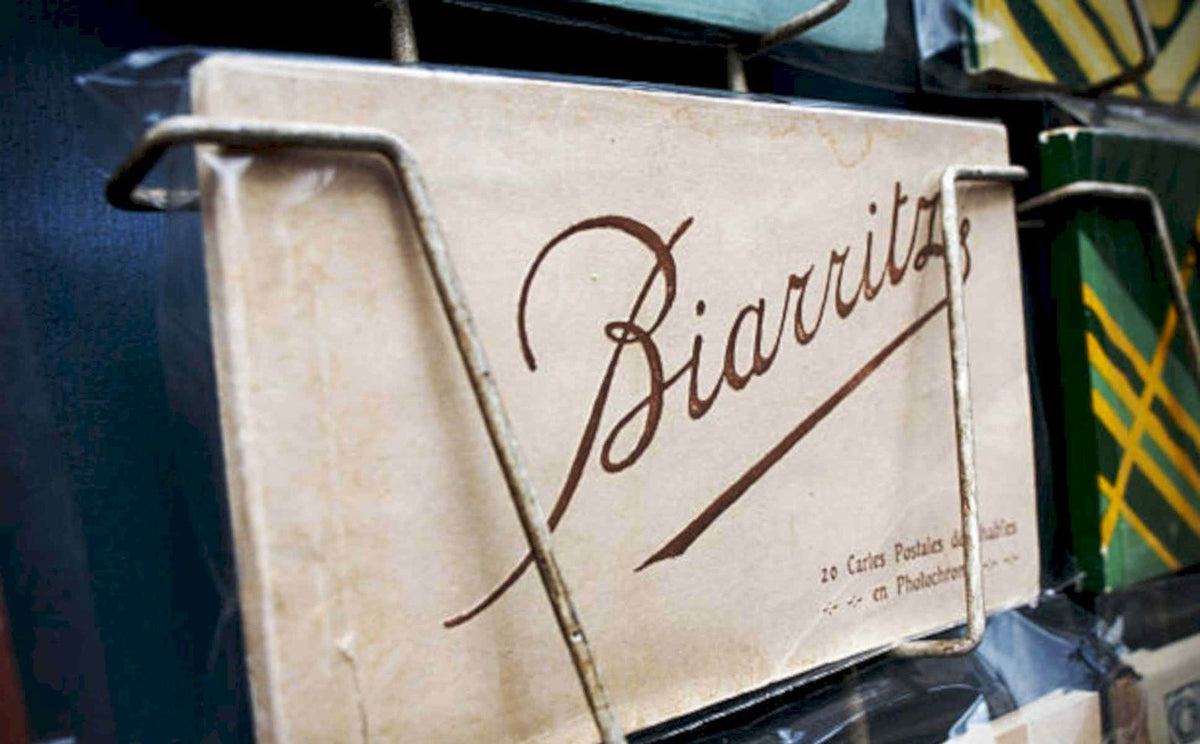 Biarritz Postcard Album Vintage Retro Advert Poster A4 Photo Print