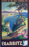 Biarritz Vintage Advert A4 Photo Print
