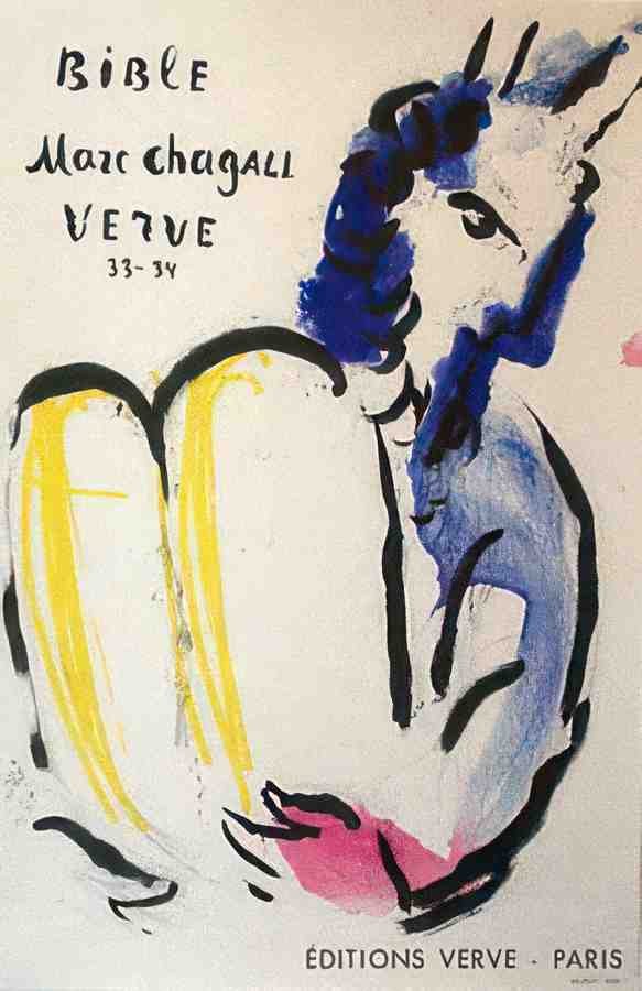 Bible Verve by Chagall Vintage Advert A4 Photo Print