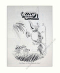 Bic Flicker Lighter Vintage Retro Advert Poster A4 Photo Print