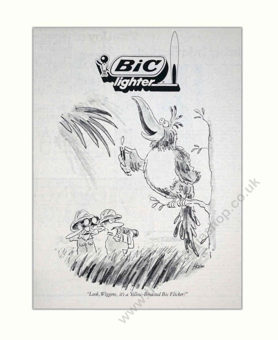 Bic Flicker Lighter Vintage Retro Advert Poster A4 Photo Print