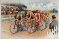 Bicycle Race Scene 1895 Vintage A4 Photo Print