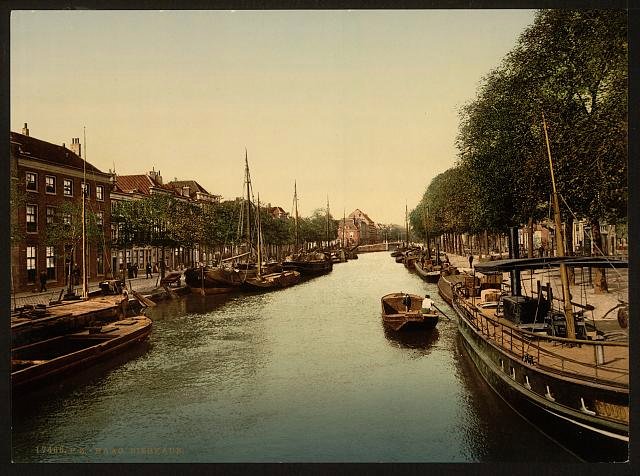 Bier Quay canal Hague Vintage A4 Photo Print