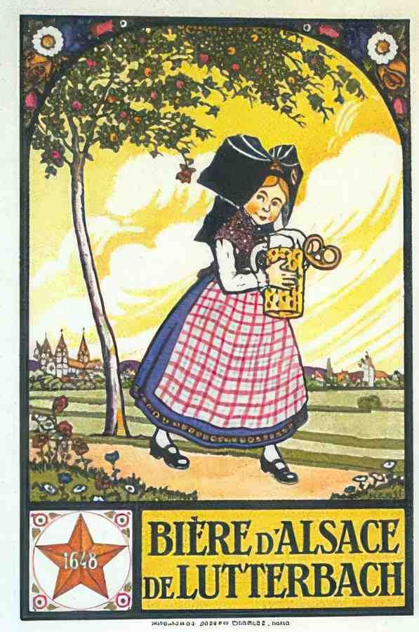Biere by Hansi Vintage Advert A4 Photo Print