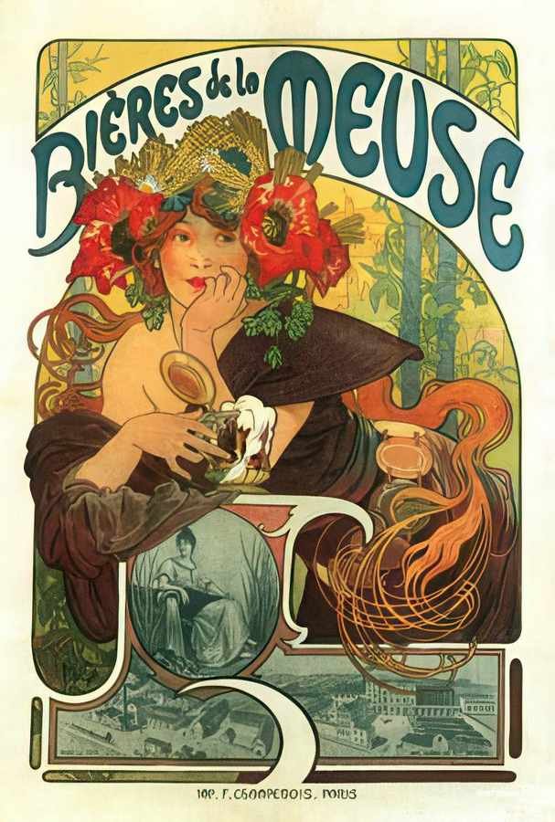 Bieres De La Meus Vintage Advert A4 Photo Print