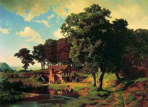 Bierstadt Albert A Rustic Mill A4 Photo Print
