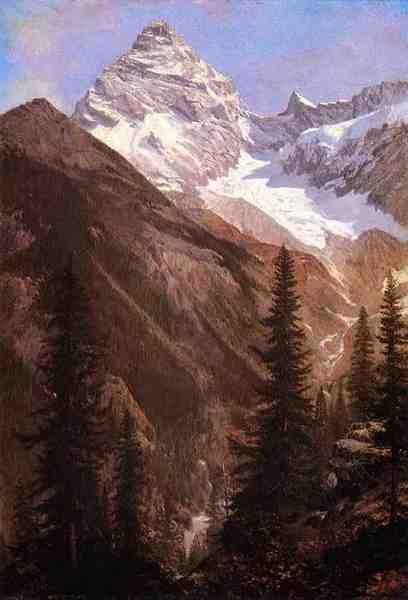 Bierstadt Albert Canadian Rockies Asulkan Glacier A4 Photo Print