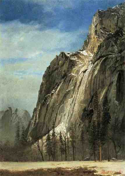 Bierstadt Albert Cathedral Rocks A Yosemite View A4 Photo Print